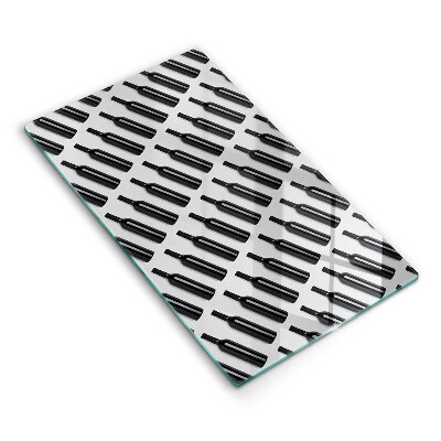 Doska na krájanie Rovnomerne rozmiestnené čierne fľaše