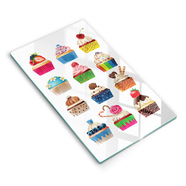 Doska na krájanie Farebné koláčiky s ovocím