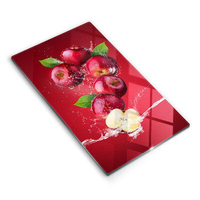 Doska na krájanie Červené jablká s vodnými kvapkami