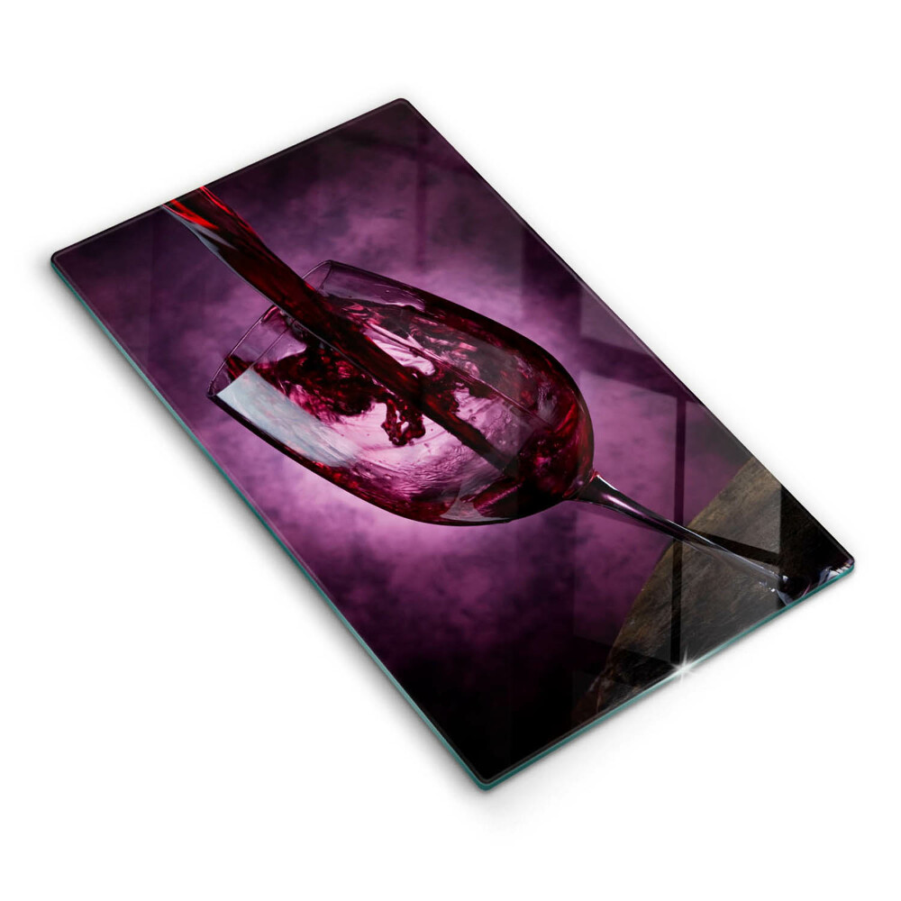 Doska na krájanie Pohár vína na fialovom pozadí