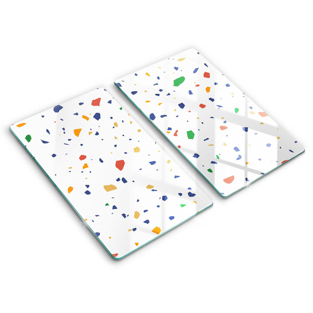 Doska na krájanie Terrazzo s farebnými úlomkami 2 kusy