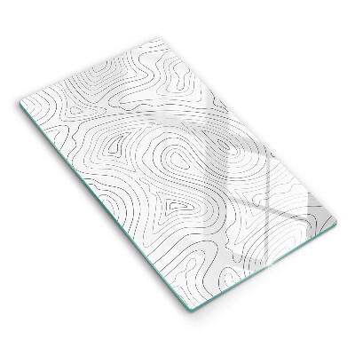 Sklenená doska na krájanie Topografické izolinie na skle