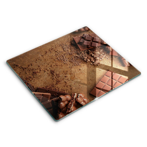 Doska na krájanie 60x52 cm Čokoládové kúsky a hobliny