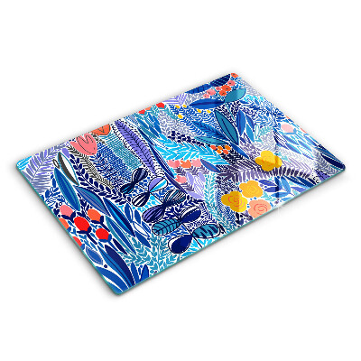 Doska na krájanie 80x52 cm Tropická záhrada s farebnými listami