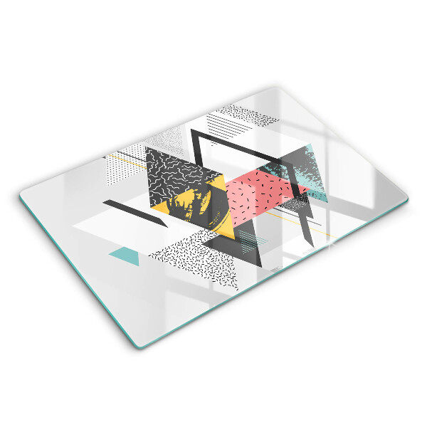 Doska na krájanie 80x52 cm Abstraktná geometrická koláž so vzormi