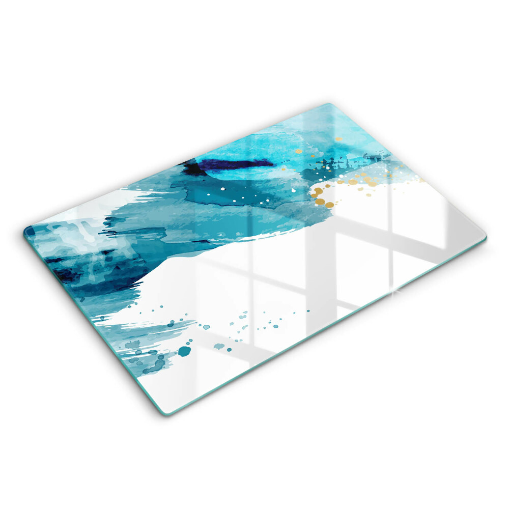 Doska na krájanie 80x52 cm Abstraktné modré akvarelové vlny