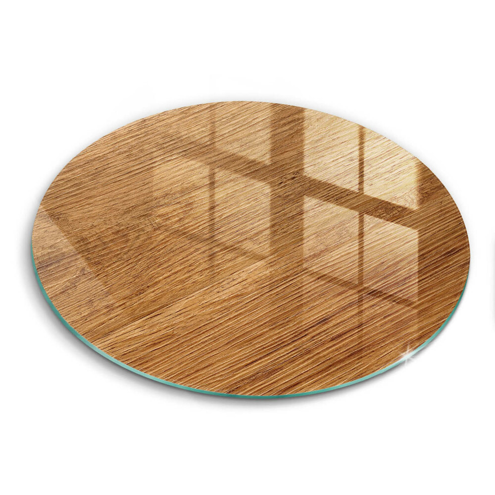 Doska na krájanie okrúhla Drevený vzhľad s jemnými pruhmi