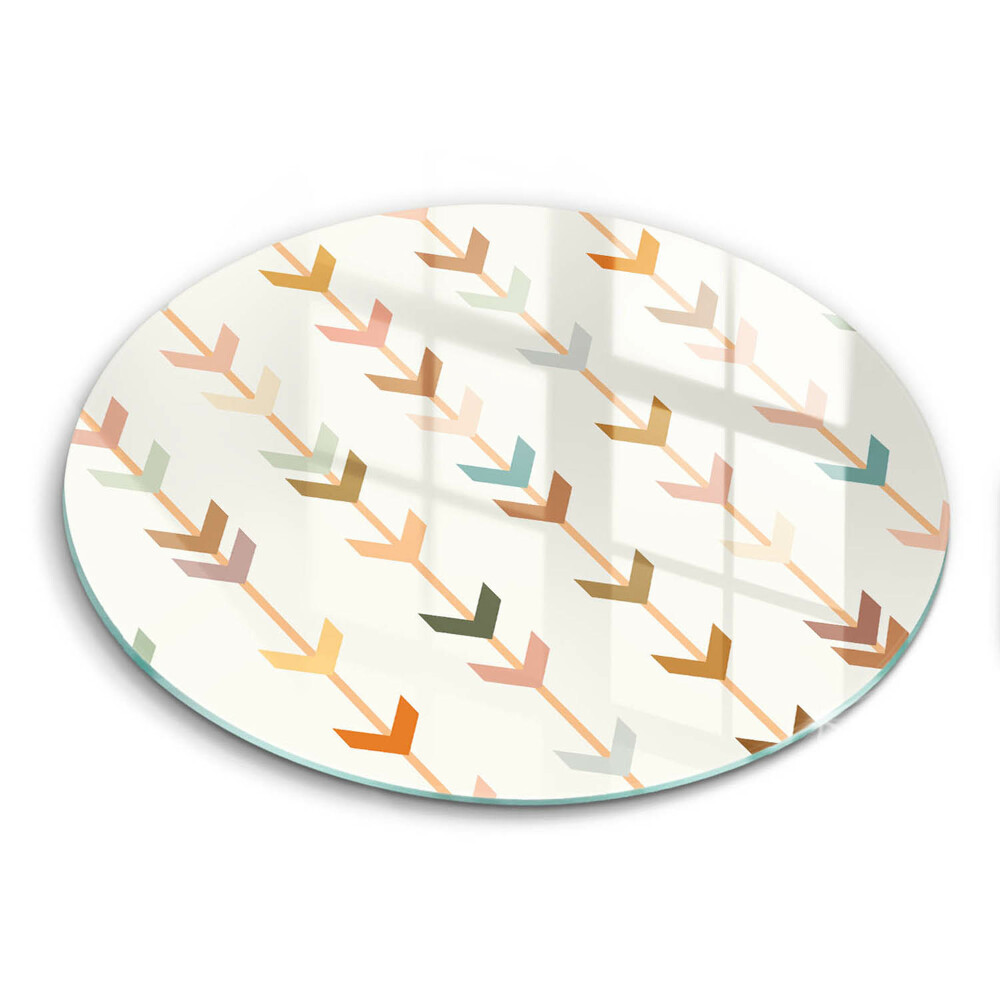 Doska na krájanie okrúhla Farebné šípky v diagonálnom rade