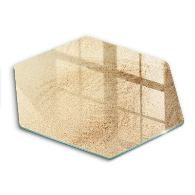 Sklenená doska na krájanie šesťhranná Pieskové vlny