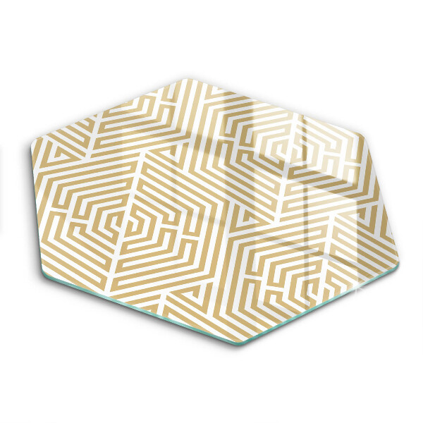 Doska na krájanie šesťhranná Geometrický labyrintový vzor