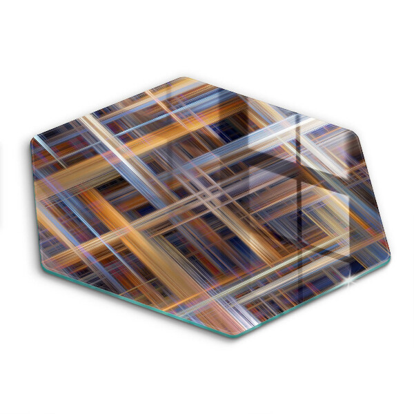 Doska na krájanie šesťhranná Farebná geometrická sieť 