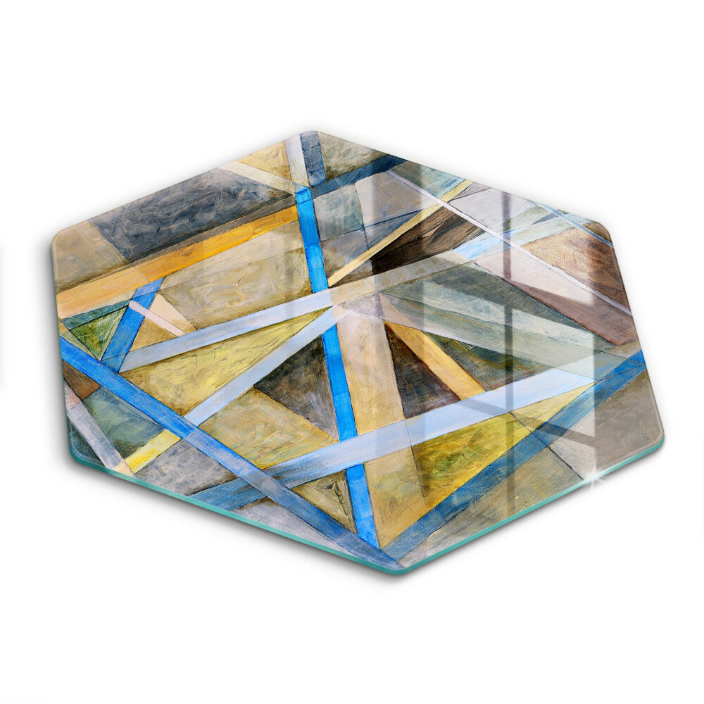 Doska na krájanie šesťhranná Abstraktné geometrické línie a tvary 