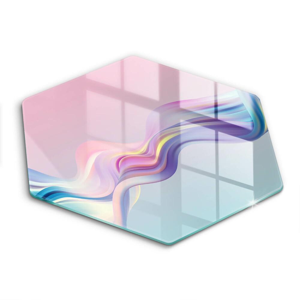 Doska na krájanie šesťhranná Farebná vlna 