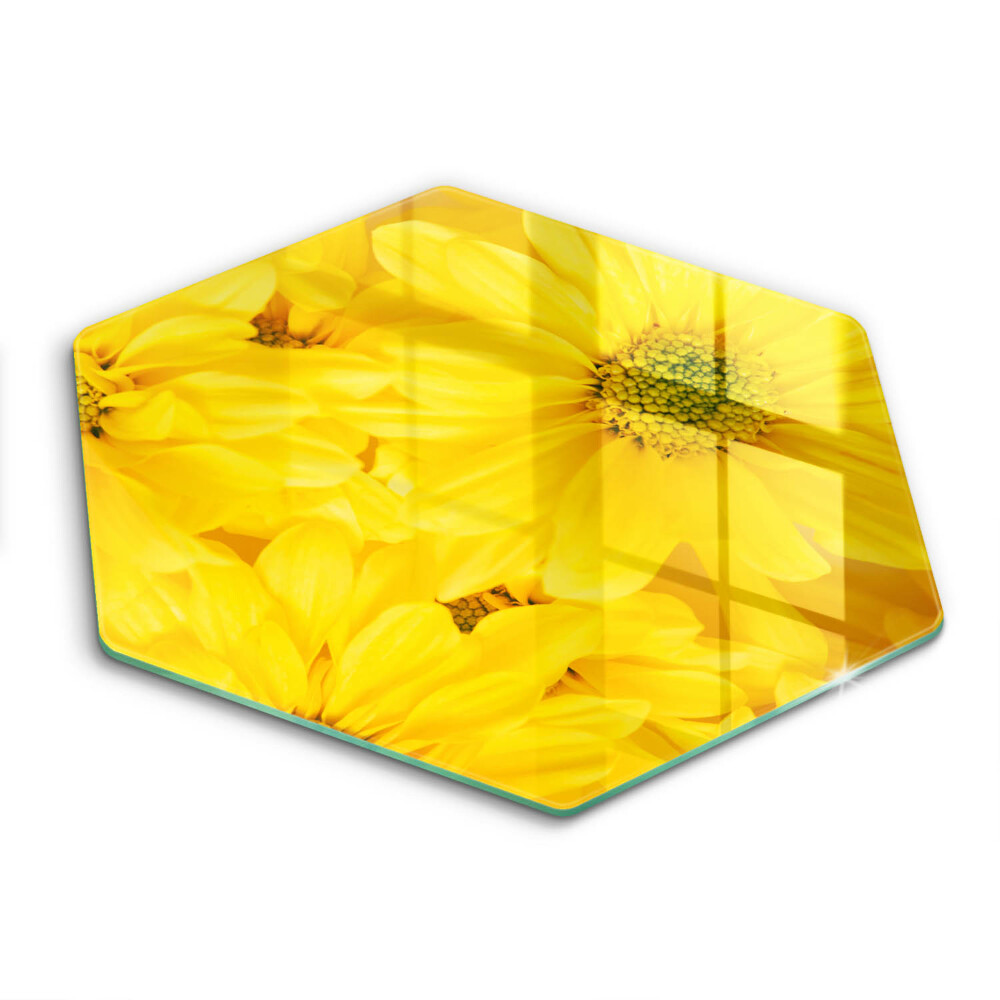 Doska na krájanie šesťhranná Žlté kvety s okvetnými lístkami 