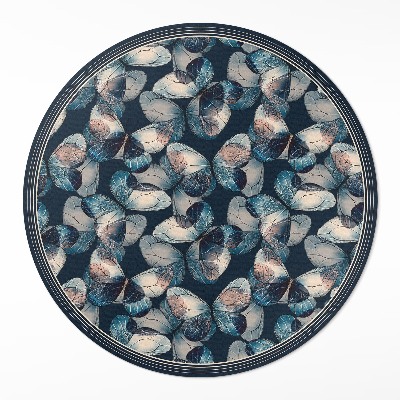 Okrúhly vinylový koberec Motýle krásny hmyz