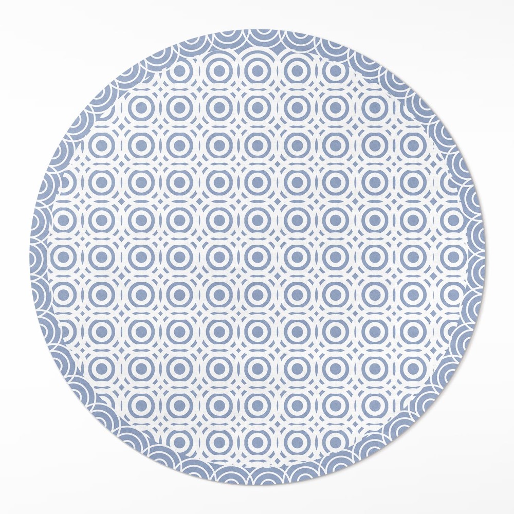 Okrúhly vinylový koberec Drobné kruhy mozaika v gréckom štýle