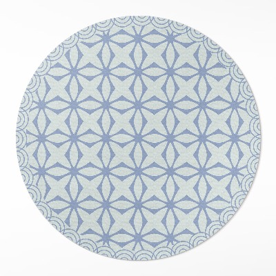 Okrúhly vinylový koberec Pravidelná ozdobná vzorka