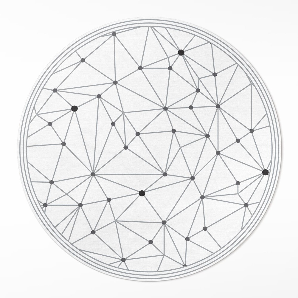 Okrúhly vinylový koberec Moderná vzorka prepojených línií