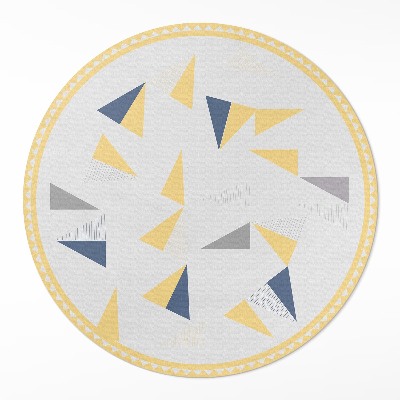 Okrúhly vinylový koberec Geometrická abstrakcia trojuholníkov