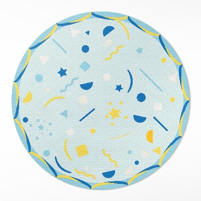 Okrúhly vinylový koberec Abstrakcia ikon a grafiky