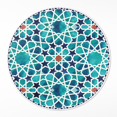 Okrúhly vinylový koberec Krásna mozaika s hviezdičkami