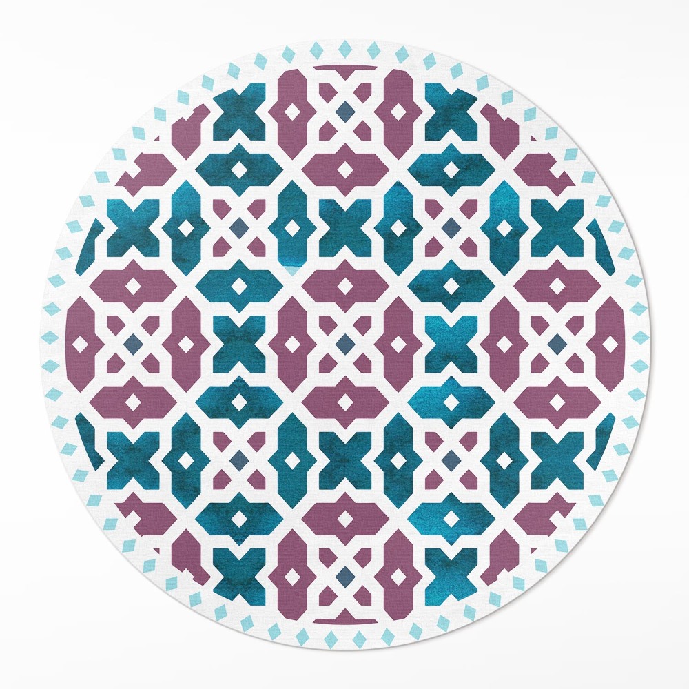 Okrúhly vinylový koberec Mozaika krásnych dlaždíc