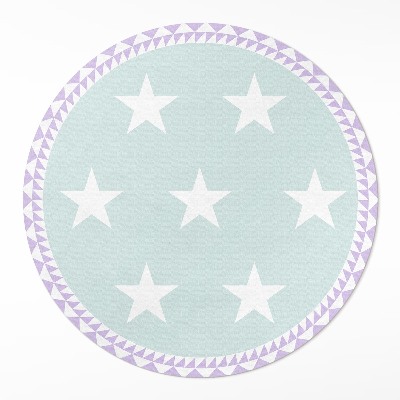 Okrúhly vinylový koberec Svetlé hviezdičky dekorácia