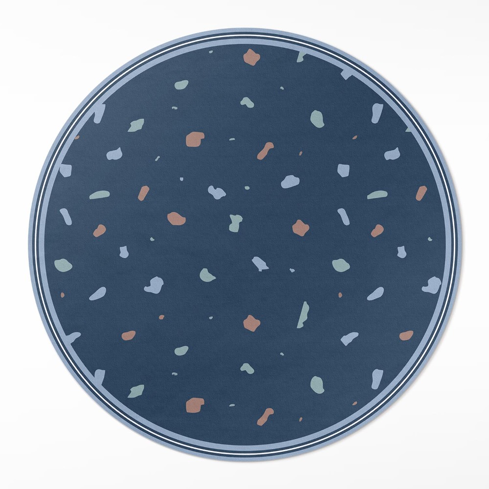 Okrúhly vinylový koberec Abstraktné pastelové škvrny