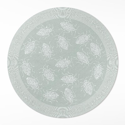 Okrúhly vinylový koberec Hmyz chrobáky vintage