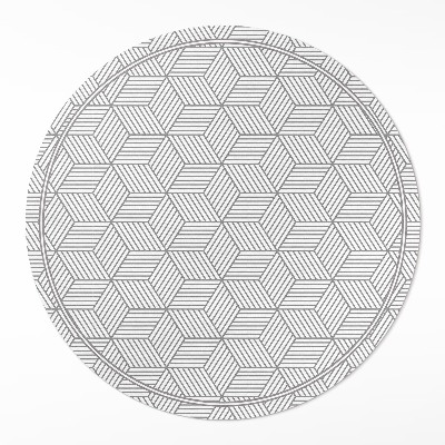 Okrúhly vinylový koberec Geometrická mozaika drobný dizajn