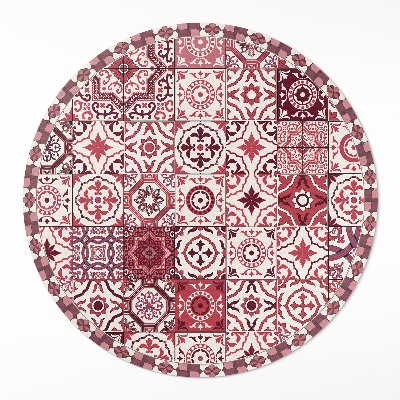 Okrúhly vinylový koberec Mozaika vzorovaných dlaždíc