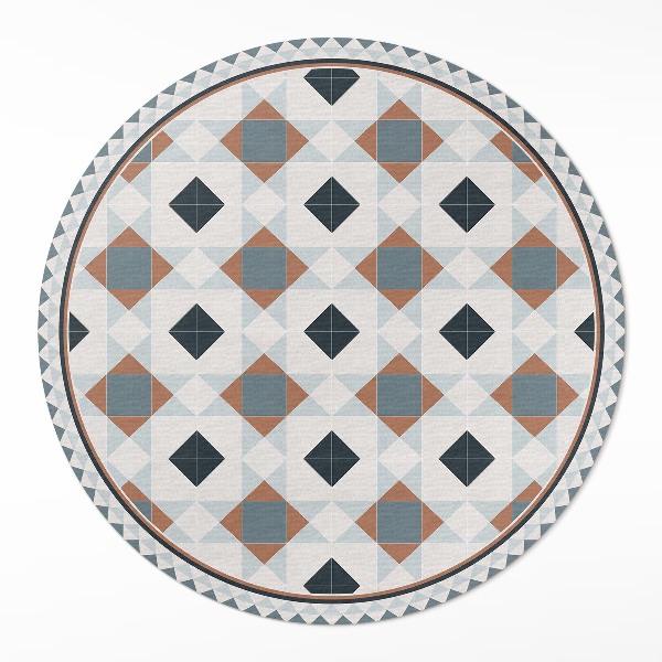 Okrúhly vinylový koberec Geometrická mozaika krásne dlaždice