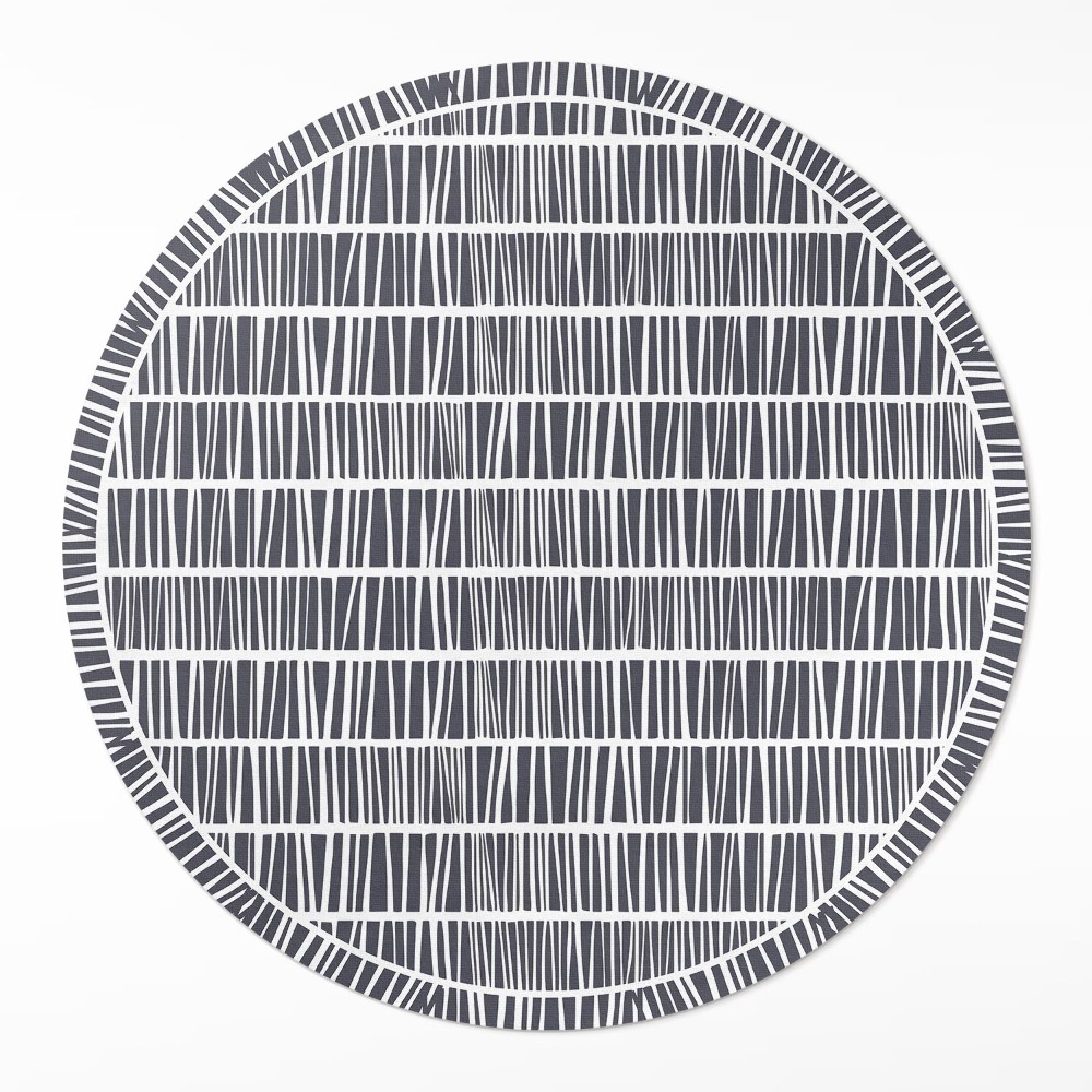 Okrúhly vinylový koberec Abstrakcia línií vzor drobné čiarky