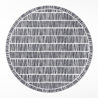 Okrúhly vinylový koberec Abstrakcia línií vzor drobné čiarky