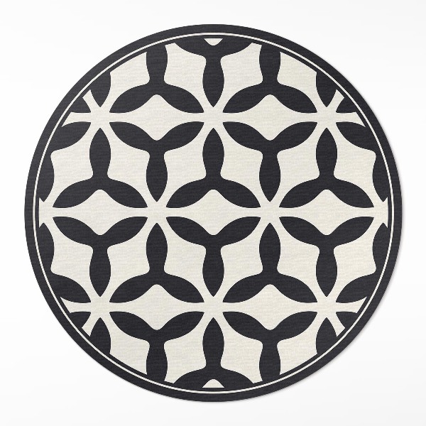 Okrúhly vinylový koberec Moderný geometrický vzor