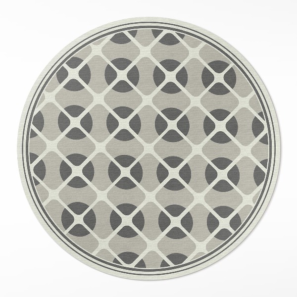 Okrúhly vinylový koberec Minimalistická mozaika geometrické tvary