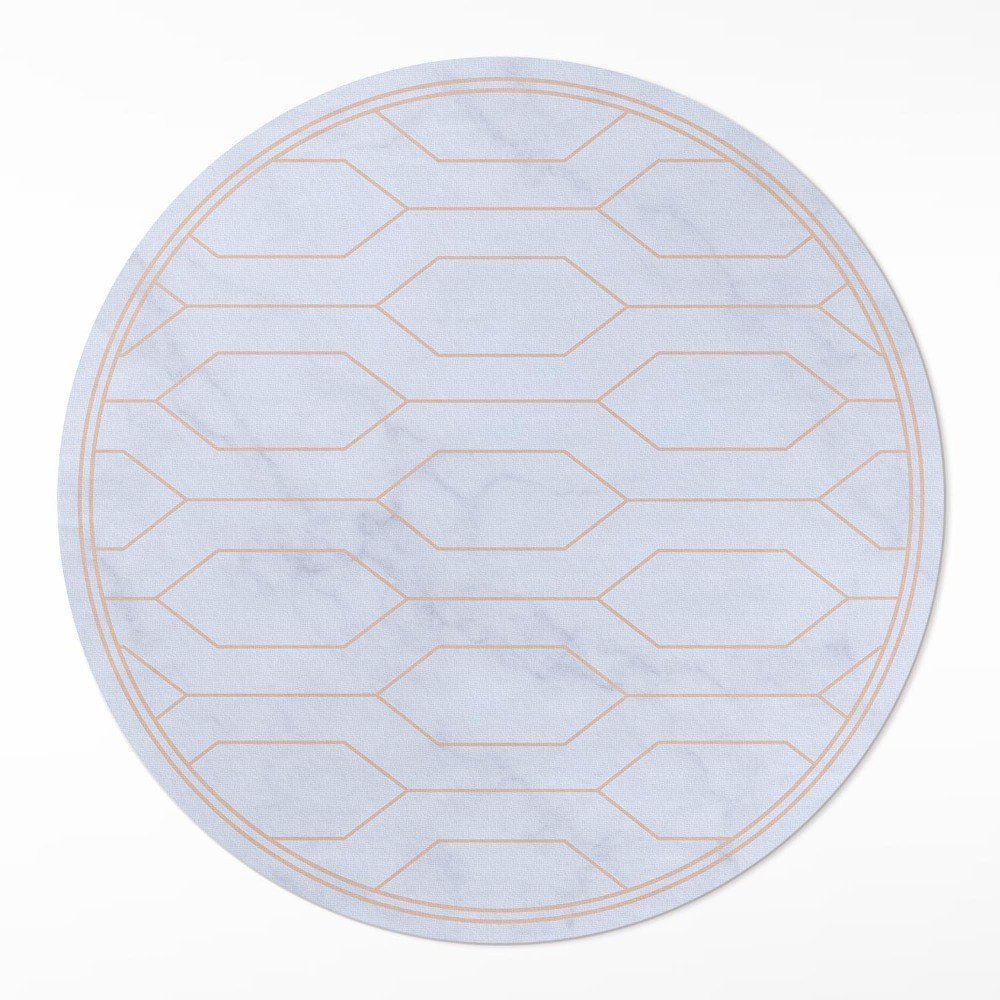 Okrúhly vinylový koberec Vzor líniový na mramore