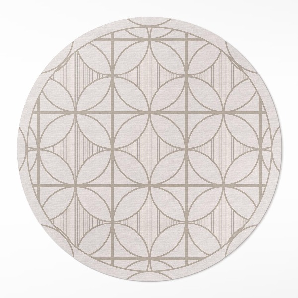Okrúhly vinylový koberec Elegantný minimalistický ozdobný vzor