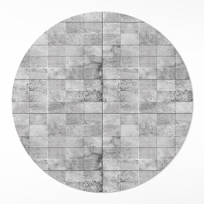 Okrúhly vinylový koberec Svetlé kamenné dlaždice industriálne