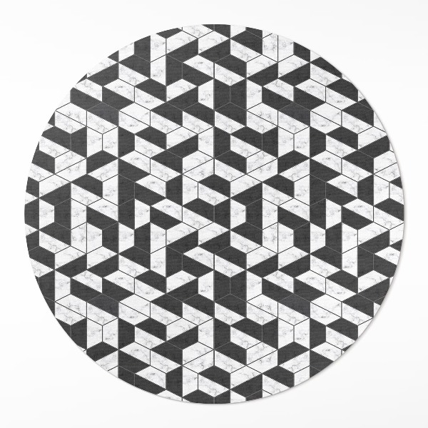 Okrúhly vinylový koberec Módna kamenná mozaika s mramorom