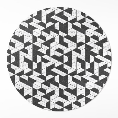 Okrúhly vinylový koberec Módna kamenná mozaika s mramorom