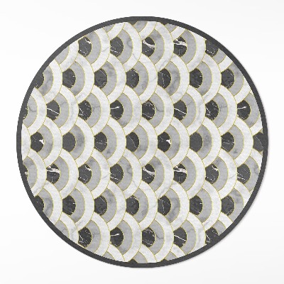 Okrúhly vinylový koberec Kamenné šupiny mramorový pravidelný vzor