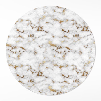 Okrúhly vinylový koberec Svetlý mramor módny kameň