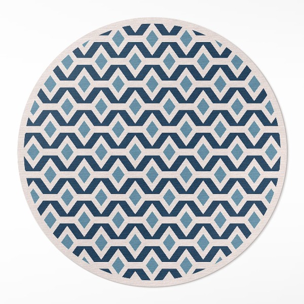 Okrúhly vinylový koberec Geometrická vzorka ornamentov
