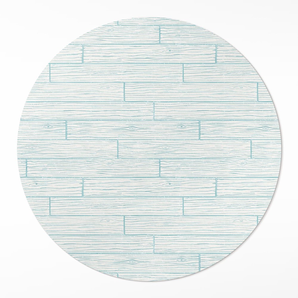 Okrúhly vinylový koberec Svetlé drevo podlahové panely