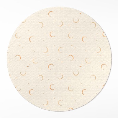 Okrúhly vinylový koberec Drobné mesiace a hviezdy boho vesmír