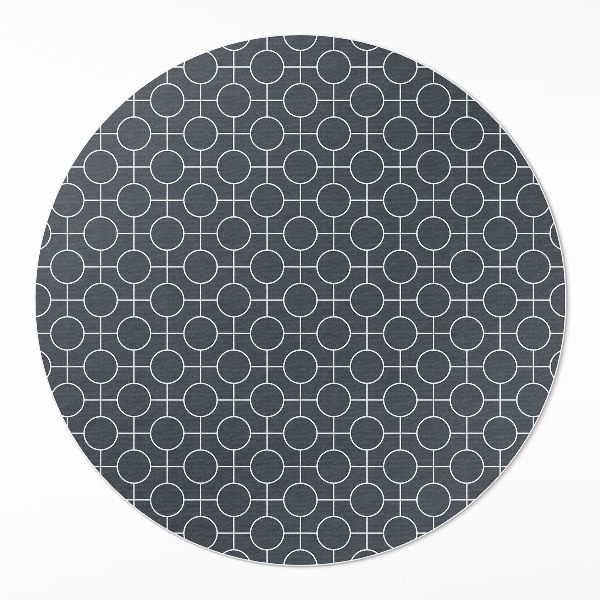 Okrúhly vinylový koberec Kruhy geometrický pravidelný vzor