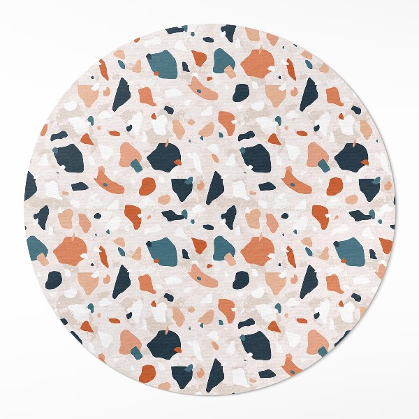 Okrúhly vinylový koberec Pastelový gres ozdobný kameň boho štýl