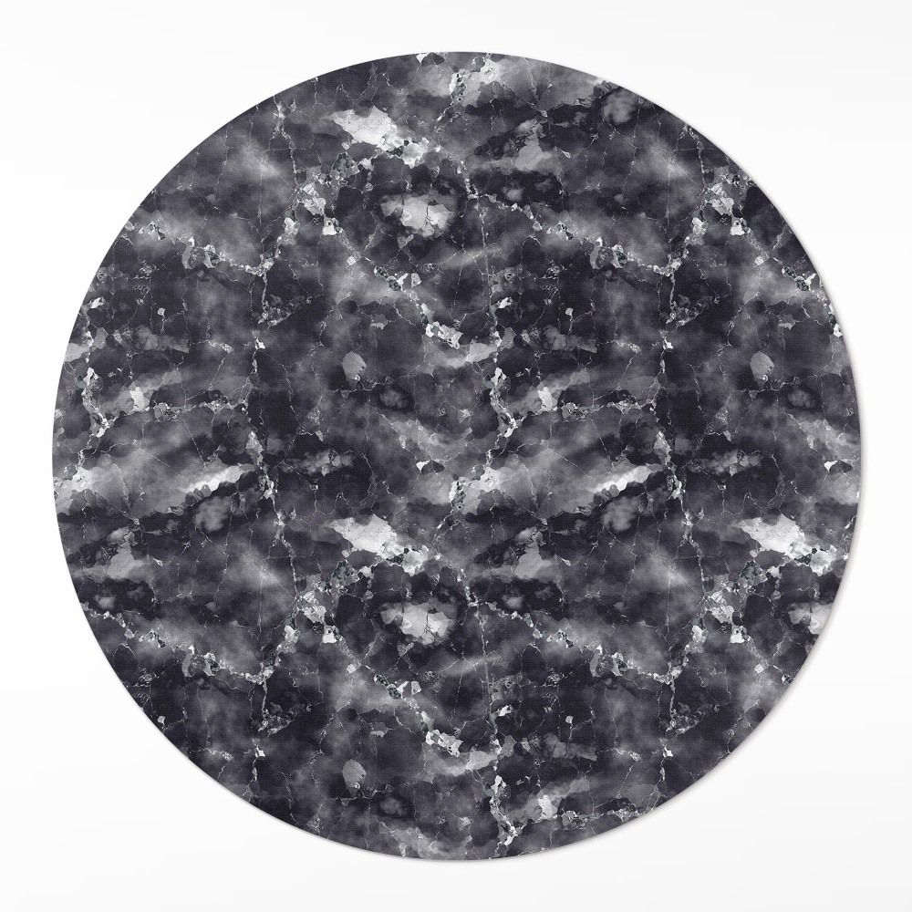 Okrúhly vinylový koberec Dekoratívny kameň ozdobný mramor