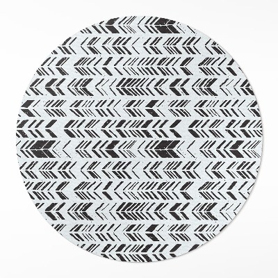 Okrúhly vinylový koberec Indiánsky dizajn perá a šípky boho